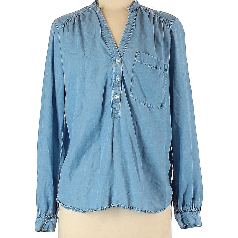 H&M Light Blue Sleeve Shirt Size 2